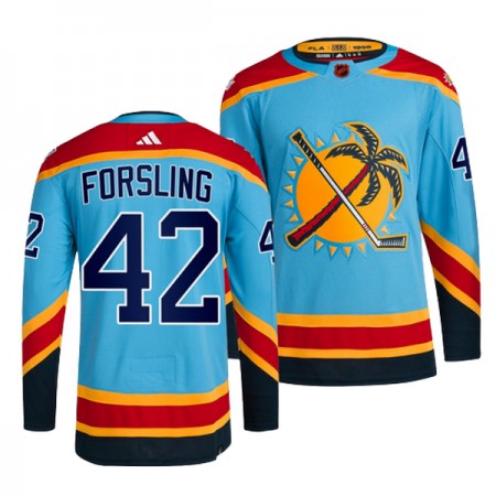 Florida Panthers Hockeydrakt Gustav Forsling 42 2022-23 Blå Reverse Retro 2.0 Adidas Authentic - Herre